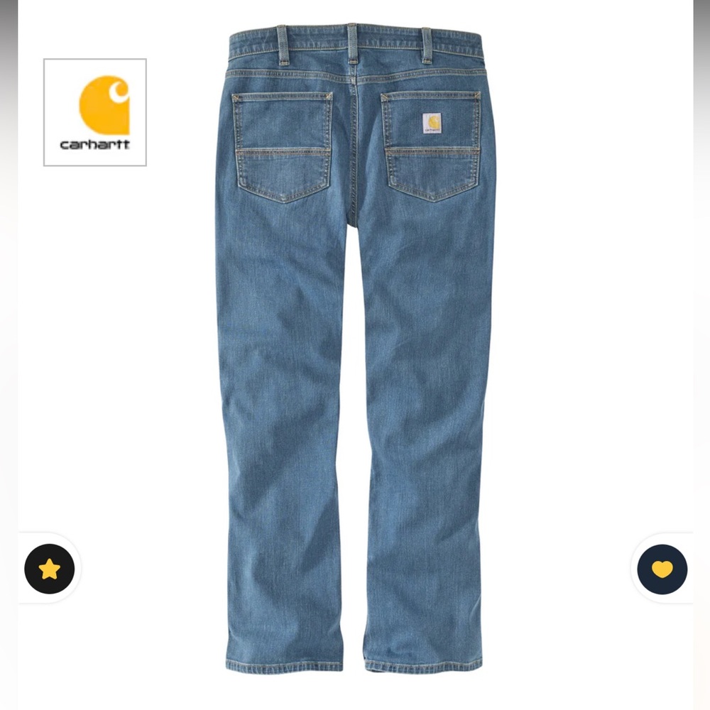 CARHARTT | BD6570M-M MEN’S RUGGED FLEX® SLIM FIT LOW RISE 5 Pocket BOOTCUT JEAN - Picture 2 of 7